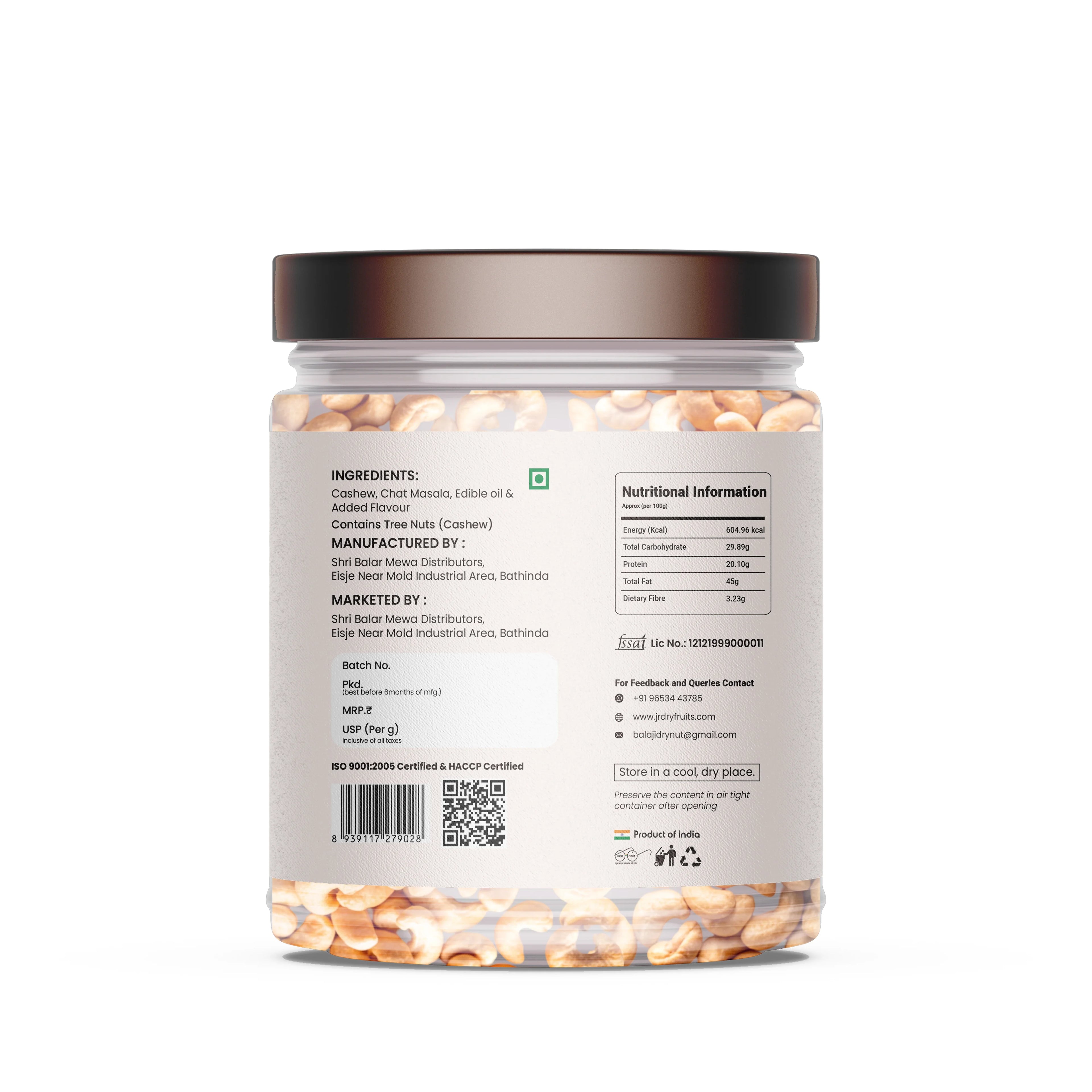 Roasted Chatpata Masala Cashews 240