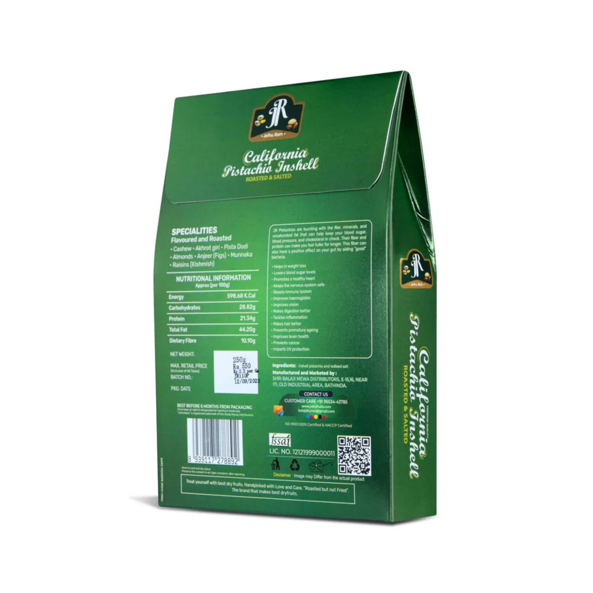Roasted & Salted Pistachios Inshell (Pista)