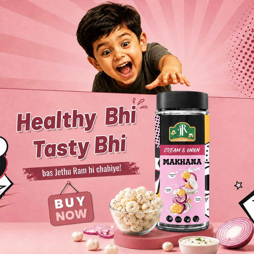 Roasted & Flavoured Makhana Cream & Onion (Fox Nuts)