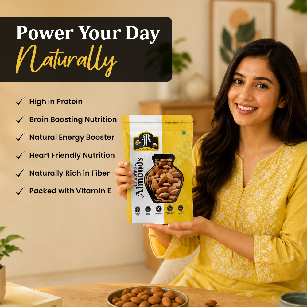 Jethu Ram Premium California Almonds (Badam) | 100% Natural & Crunchy
